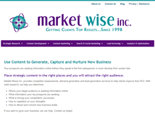 Tablet Screenshot of marketwise.net
